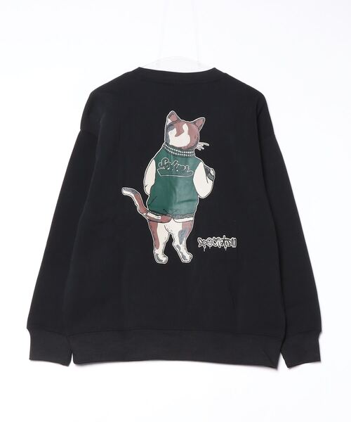ARCADE（アーケード）の「暖かい裏起毛 猫 キャッツ スウェットトレーナー / ハードロックバンド スケーター ゆるかわ BEAUMERE（スウェット・メンズ・ブラック系1/ブラック系3/グレー系1/ホワイト系1/ホワイト系2/グレー系2/ホワイト系3/ブラック系2/ブラウン系3・M/L/LL）」の15枚目の写真