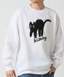 ARCADE | 暖かい裏起毛 猫 キャッツ スウェットトレーナー / ハードロックバンド スケーター ゆるかわ BEAUMERE(スウェット)