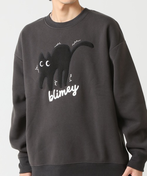 ARCADE（アーケード）の「暖かい裏起毛 猫 キャッツ スウェットトレーナー / ハードロックバンド スケーター ゆるかわ BEAUMERE（スウェット・メンズ・ブラック系1/ブラック系3/グレー系1/ホワイト系1/ホワイト系2/グレー系2/ホワイト系3/ブラック系2/ブラウン系3・M/L/LL）」の5枚目の写真