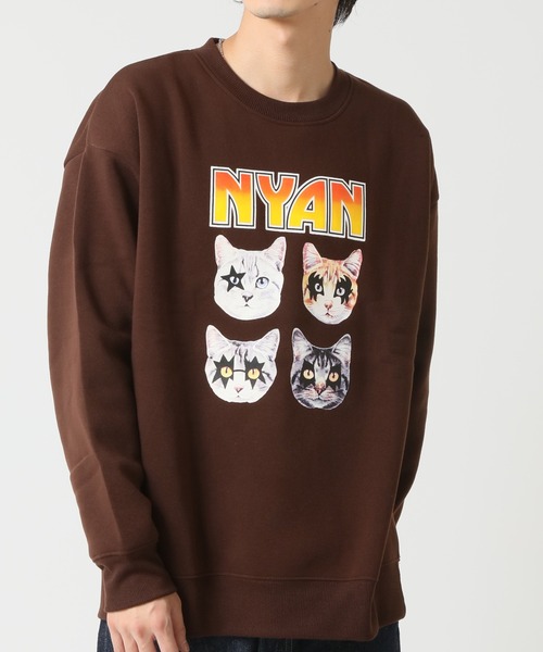 ARCADE（アーケード）の「暖かい裏起毛 猫 キャッツ スウェットトレーナー / ハードロックバンド スケーター ゆるかわ BEAUMERE（スウェット・メンズ・ブラック系1/ブラック系3/グレー系1/ホワイト系1/ホワイト系2/グレー系2/ホワイト系3/ブラック系2/ブラウン系3・M/L/LL）」の9枚目の写真