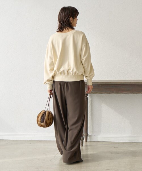 RIVE DROITE(リヴドロワ)の「【大人カジュアルに】2wayPhotoスウェット(Tシャツ/カットソー・レディース・ホワイト系その他/グレー・FREE)」の6枚目の写真