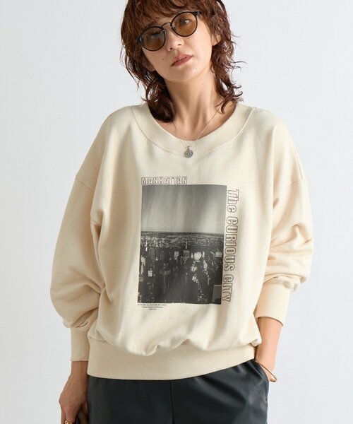 RIVE DROITE(リヴドロワ)の「【大人カジュアルに】2wayPhotoスウェット(Tシャツ/カットソー・レディース・ホワイト系その他/グレー・FREE)」の15枚目の写真