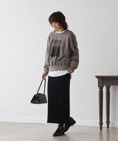 セール】【大人カジュアルに】2wayPhotoスウェット（Tシャツ