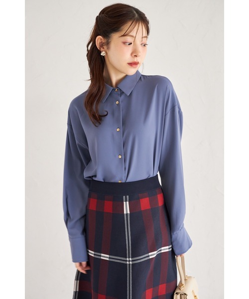 tocco closet(トッコ クローゼット)の「【ZOZO限定】ベーシックアソートパターンシャツ(シャツ/ブラウス・レディース・オフホワイト/ブルー/その他・M)」の22枚目の写真