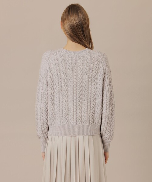 MACKINTOSH LONDON（マッキントッシュ ロンドン）の「【婦人画報11月号掲載】ブリリアントニットケーブルプルオーバー（ニット/セーター・レディース・オフホワイト/ワイン/グレー系その他/ネイビー・38）」の10枚目の写真