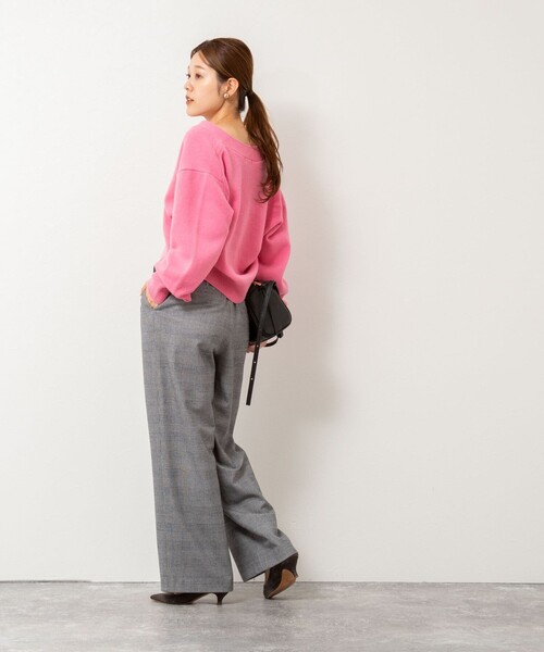 NOLLEY’S(ノーリーズ)の「ウォッシャブル両面起毛ワイドパンツ(その他パンツ・レディース・ホワイト系その他2/ブラック系その他・38/36/34)」の13枚目の写真