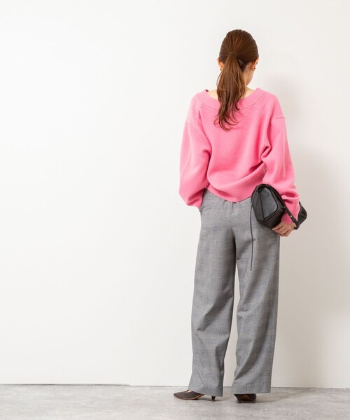 NOLLEY’S(ノーリーズ)の「ウォッシャブル両面起毛ワイドパンツ(その他パンツ・レディース・ホワイト系その他2/ブラック系その他・38/36/34)」の14枚目の写真