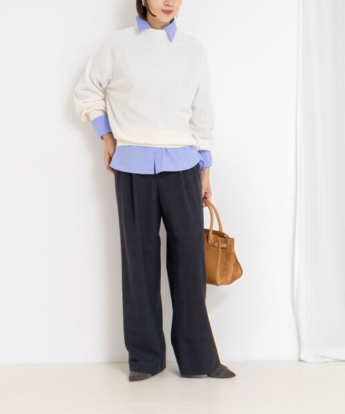 NOLLEY’S(ノーリーズ)の「ウォッシャブル両面起毛ワイドパンツ(その他パンツ・レディース・ホワイト系その他2/ブラック系その他・38/36/34)」の21枚目の写真