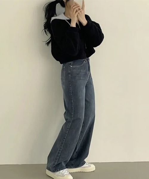 Miniministore(ミニミニストア)の「暖かいボアパーカー ジップアップブルゾン(パーカー・レディース・ブラック/アイボリー・FREE)」の17枚目の写真