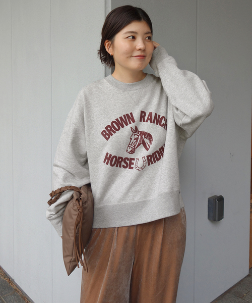 Russell Athletic(ラッセルアスレティック)の「RUSSELL ATHLETIC/ラッセルアスレチック ロゴスウェット RCW-25717(スウェット・レディース・チャコールグレー/ネイビー・FREE)」の7枚目の写真