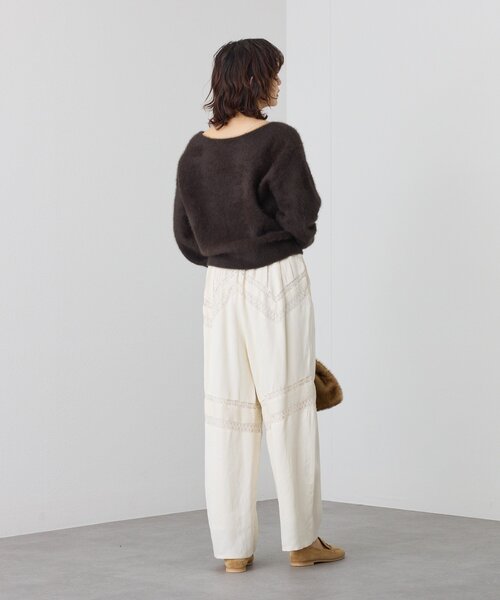 RIVE DROITE（リヴドロワ）の「【最高気温10度の寒い日に！/リバイバル】ファーヤーン2WAYニット（ニット/セーター・レディース・ダークブラウン/ミント/ホワイト系その他・FREE）」の8枚目の写真