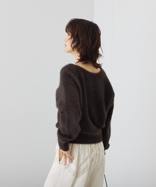 RIVE DROITE（リヴドロワ）の「【最高気温10度の寒い日に！/リバイバル】ファーヤーン2WAYニット（ニット/セーター・レディース・ダークブラウン/ミント/ホワイト系その他・FREE）」の11枚目の写真