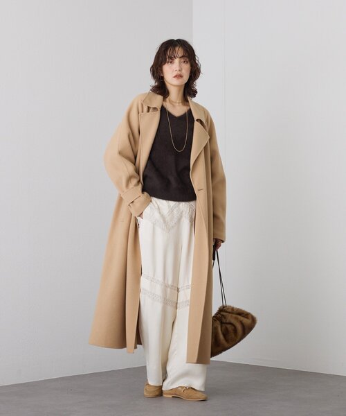 RIVE DROITE（リヴドロワ）の「【最高気温10度の寒い日に！/リバイバル】ファーヤーン2WAYニット（ニット/セーター・レディース・ダークブラウン/ミント/ホワイト系その他・FREE）」の15枚目の写真