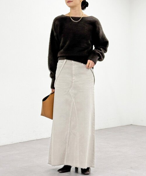 RIVE DROITE（リヴドロワ）の「【最高気温10度の寒い日に！/リバイバル】ファーヤーン2WAYニット（ニット/セーター・レディース・ダークブラウン/ミント/ホワイト系その他・FREE）」の16枚目の写真