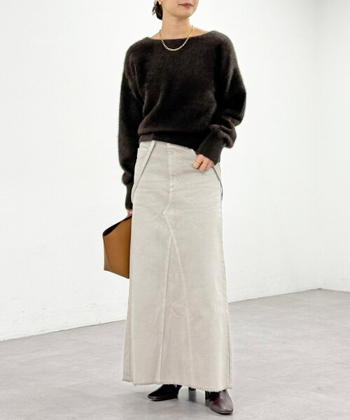 RIVE DROITE（リヴドロワ）の「【最高気温10度の寒い日に！/リバイバル】ファーヤーン2WAYニット（ニット/セーター・レディース・ダークブラウン/ミント/ホワイト系その他・FREE）」の17枚目の写真