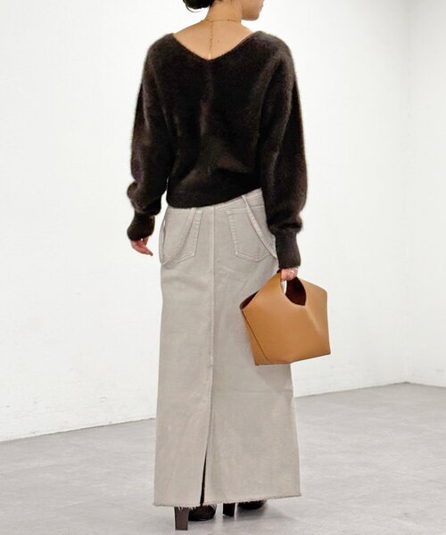 RIVE DROITE（リヴドロワ）の「【最高気温10度の寒い日に！/リバイバル】ファーヤーン2WAYニット（ニット/セーター・レディース・ダークブラウン/ミント/ホワイト系その他・FREE）」の19枚目の写真