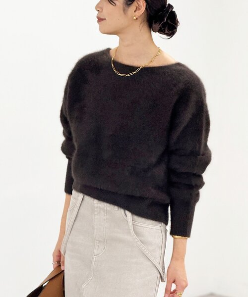 RIVE DROITE（リヴドロワ）の「【最高気温10度の寒い日に！/リバイバル】ファーヤーン2WAYニット（ニット/セーター・レディース・ダークブラウン/ミント/ホワイト系その他・FREE）」の20枚目の写真