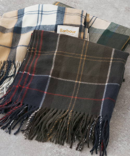 Spick & Span(スピックアンドスパン)の「Barbour/バブアー チェックマフラー(マフラー・レディース・ベージュ/グリーン系その他/グリーン・FREE)」の8枚目の写真