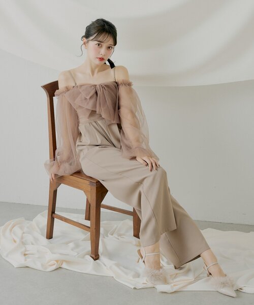 セール】【SALON byChico】フロントリボンドッキングコンビネゾン