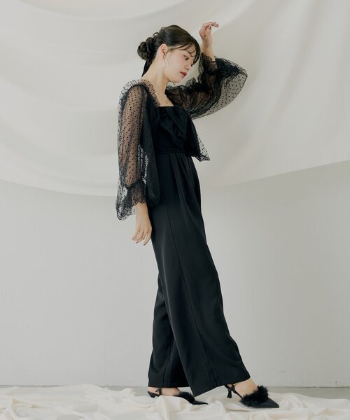 セール】【SALON byChico】フロントリボンドッキングコンビネゾン