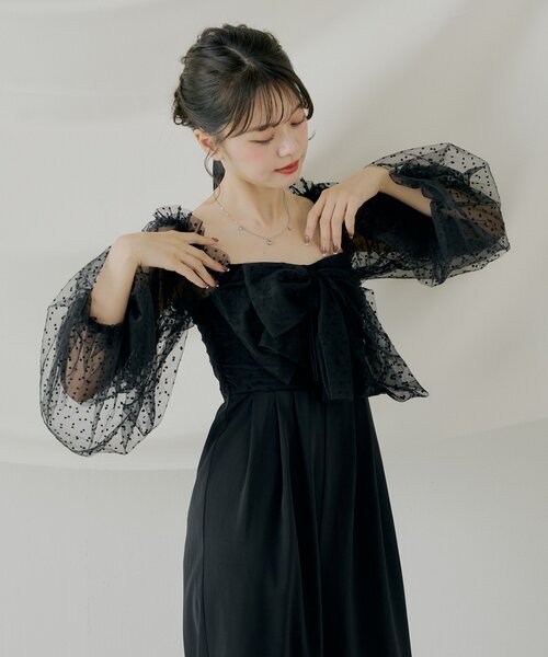 SALON byChico】フロントリボンドッキングコンビネゾン/オケージョン