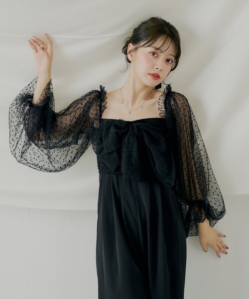 セール】【SALON byChico】フロントリボンドッキングコンビネゾン