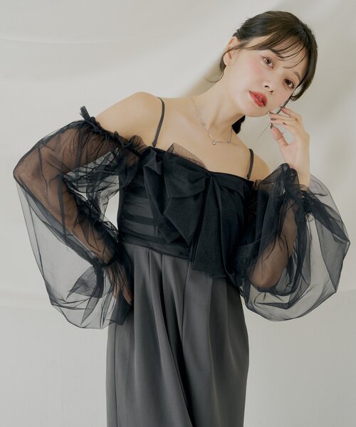 SALON byChico】フロントリボンドッキングコンビネゾン/オケージョン