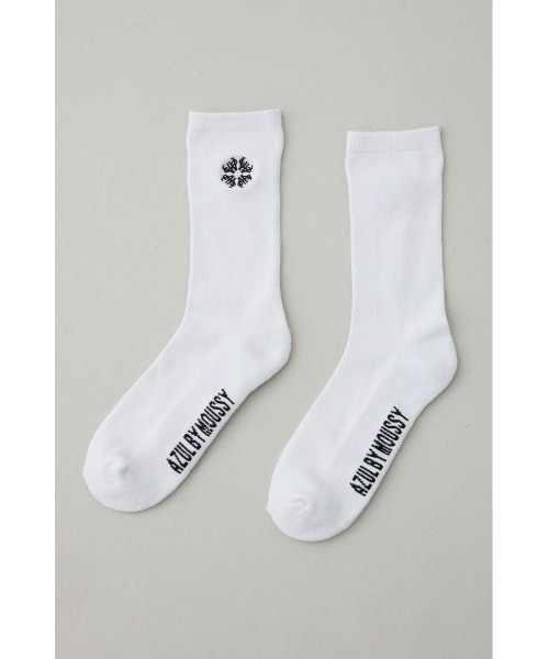 AZUL by moussy(アズールバイマウジー)の「1ポイント刺繍ロングソックス(ソックス/靴下・メンズ・ブラック/ホワイト/グレー・FREE)」の4枚目の写真