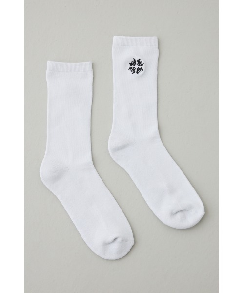 AZUL by moussy(アズールバイマウジー)の「1ポイント刺繍ロングソックス(ソックス/靴下・メンズ・ブラック/ホワイト/グレー・FREE)」の5枚目の写真