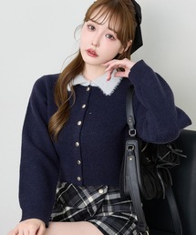 one after another NICE CLAUP | 【新色追加】ポロ襟配色ニットカーディガン(ニット/セーター)