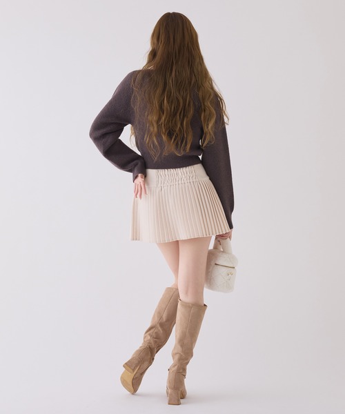 one after another NICE CLAUP（ワンアフターアナザーナイスクラップ）の「【新色追加】ポロ襟配色ニットカーディガン（ニット/セーター・レディース・ピンク/ブラウン/ブラック/アイボリー/ネイビー/ホワイト系その他/杢グレー・FREE）」の13枚目の写真