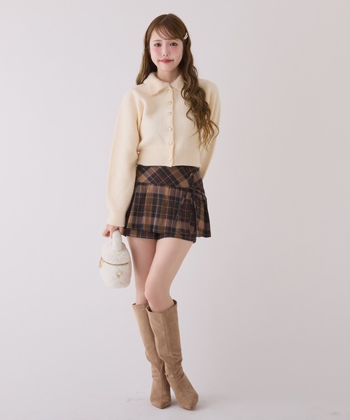 one after another NICE CLAUP（ワンアフターアナザーナイスクラップ）の「【新色追加】ポロ襟配色ニットカーディガン（ニット/セーター・レディース・ピンク/ブラウン/ブラック/アイボリー/ネイビー/ホワイト系その他/杢グレー・FREE）」の19枚目の写真