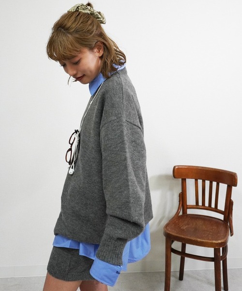 gossara(ゴサラ)の「アルパカタッチクルーネックPO(ニット/セーター・レディース・ブラウン/グレー/ベージュ/ブラック・FREE)」の3枚目の写真