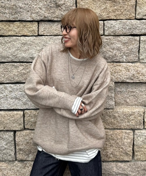 gossara(ゴサラ)の「アルパカタッチクルーネックPO(ニット/セーター・レディース・ブラウン/グレー/ベージュ/ブラック・FREE)」の5枚目の写真