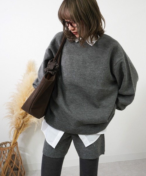 gossara(ゴサラ)の「アルパカタッチクルーネックPO(ニット/セーター・レディース・ブラウン/グレー/ベージュ/ブラック・FREE)」の15枚目の写真