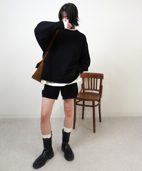 gossara(ゴサラ)の「【ラフに着てもこなれる】アルパカタッチクルーネックプルオーバー(ニット/セーター・レディース・ブラウン/グレー/ベージュ/ブラック・FREE)」の21枚目の写真
