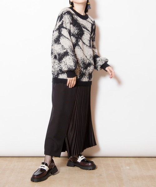 OSMOSIS（オズモーシス）の「ジャガードニットプルオーバー（ニット/セーター・レディース・ネイビー/ライトグレー/ブラック・ONE SIZE）」の20枚目の写真