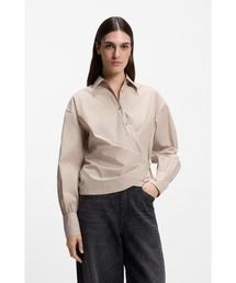 BOSS（ボス）の「レギュラーフィット ブラウス ストライプ コットンキャンバス（シャツ/ブラウス）」
