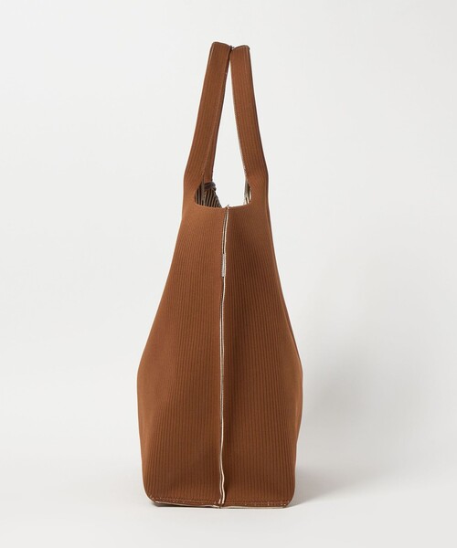 hALON（アーロン）の「＜hALON＞ストライプ ニット トートバッグL（トートバッグ・メンズ・ブラック/ブラウン系・FREE）」の3枚目の写真