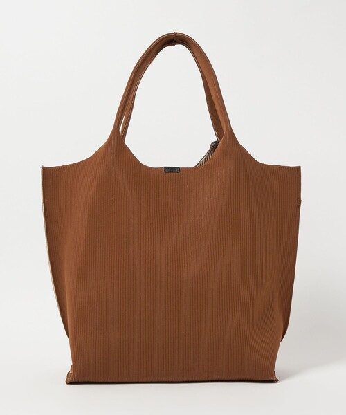 hALON（アーロン）の「＜hALON＞ストライプ ニット トートバッグL（トートバッグ・メンズ・ブラック/ブラウン系・FREE）」の4枚目の写真