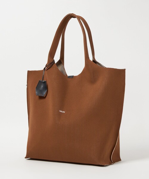 hALON（アーロン）の「＜hALON＞ストライプ ニット トートバッグL（トートバッグ・メンズ・ブラック/ブラウン系・FREE）」の5枚目の写真