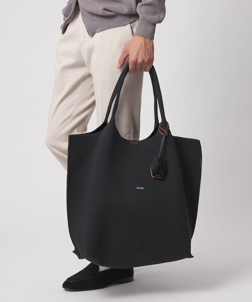 hALON＞ストライプ ニット トートバッグL（トートバッグ）｜hALON