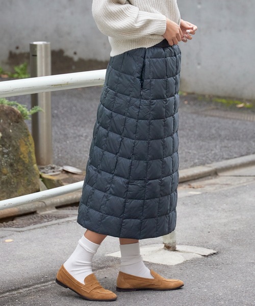 TAION(タイオン)の「TAION/タイオン ベーシック セミロングダウンスカート(スカート・レディース・ブラック/ダークネイビー/チャコール・S/M/L)」の12枚目の写真