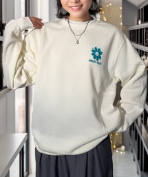 ふんわり 着やすい レトロ  グラフィック スウェット トレーナー