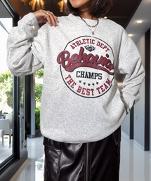 Candlestick（キャンドルスティック）の「プチプラ ふんわり 暖か 裏起毛 レトロ  グラフィック スウェット トレーナー（スウェット・メンズ）」