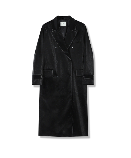 AVANDRESS(アバンドレス )の「Raven Art Leather Long Jacket BLACK x WHITE(ライダースジャケット・レディース・ブラック×ホワイト・FREE)」の3枚目の写真