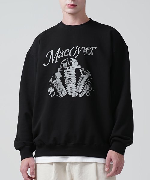 GAKKAI UNIONS(ガッカイユニオンズ)の「マクガイバー スウェット ブラック(スウェット・レディース・その他・MEDIUM/LARGE)」の1枚目の写真