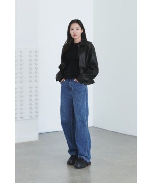 MUSINSA STANDARD WOMAN（ムシンサスタンダードウーマン）の「ウィメンズリブスリムクルーネックニット[ブラック]（ニット/セーター・レディース・その他・MEDIUM/LARGE/X-SMALL/SMALL）」の7枚目の写真