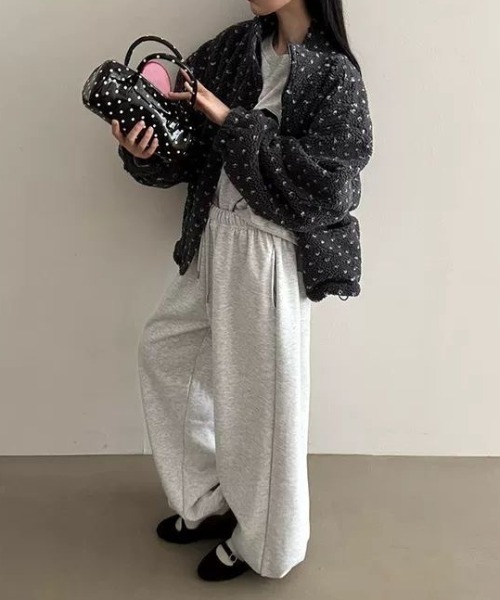 ViViDAY（ビビデー）の「ハート柄もこもこボアブルゾン（ブルゾン・レディース・ブラウン/ダークグレー/アイボリー/オフホワイト・M）」の12枚目の写真