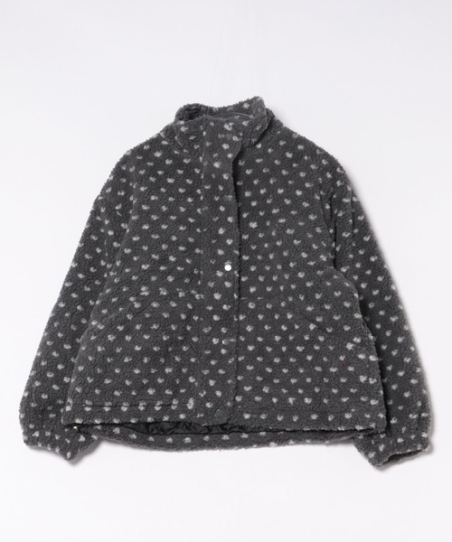 セール】ハート柄もこもこボアブルゾン（ブルゾン）｜ViViDAY